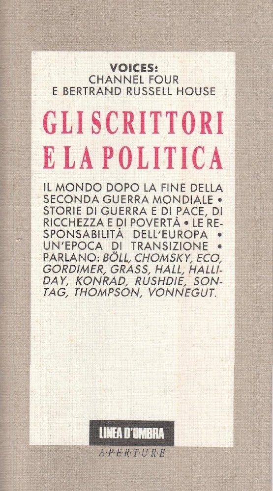 Gli scrittori e la politica : 1987