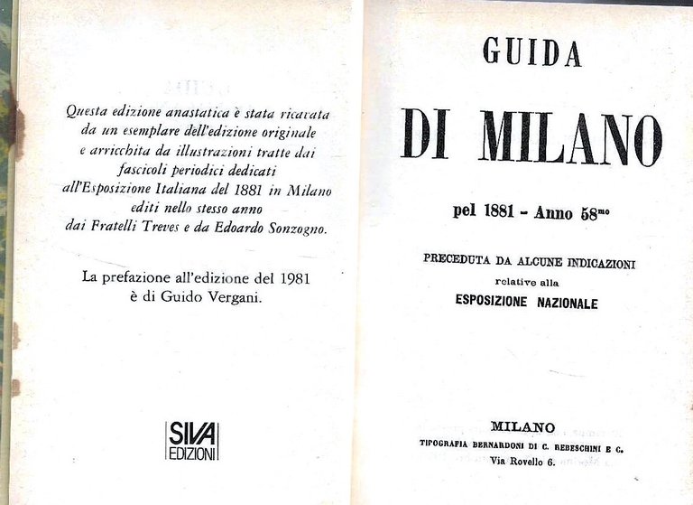 Guida di Milano pel 1881 - Anno 58^, preceduta da …