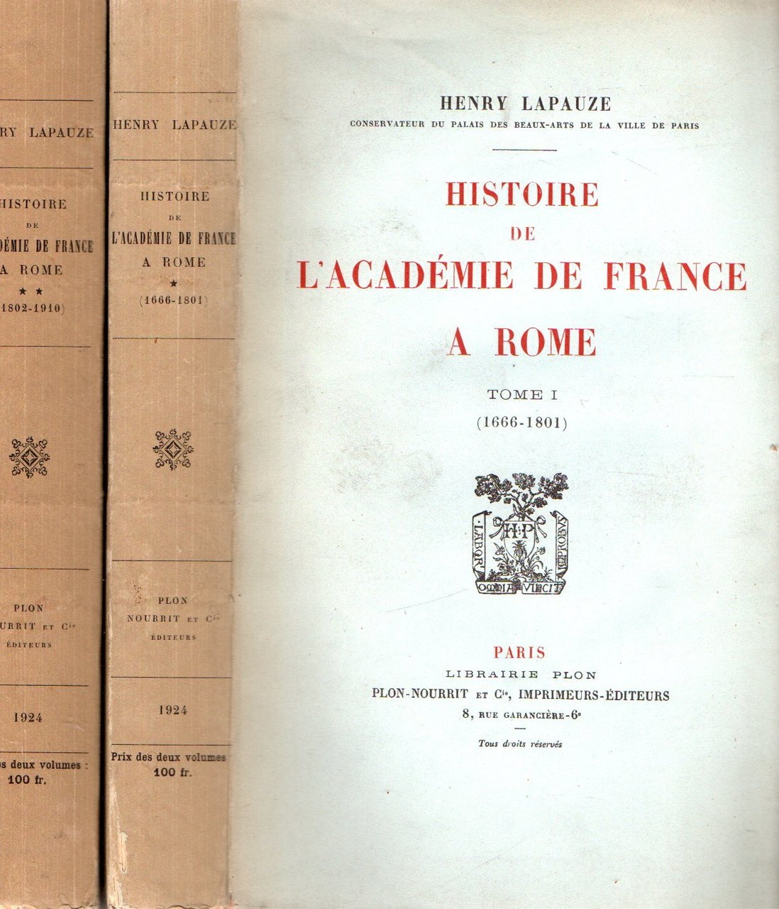 Histoire de L'Academie de France a Rome (2 vol.) | Immagine principale