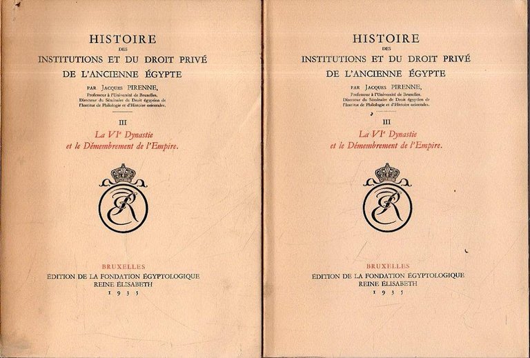 Histoire des Institutions et du Droit Privé de l'Ancienne Égypte …