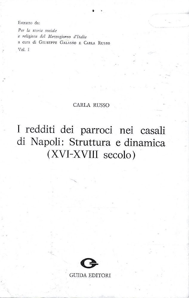 I redditi dei parroci nei casali di Napoli. Struttura e …