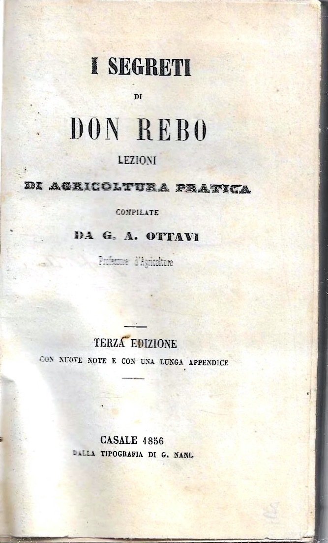 I segreti di don Rebo. lezioni di agricoltura pratica | Immagine principale