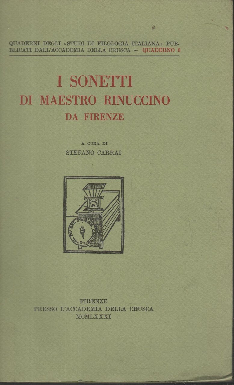 I sonetti di Maestro Rinuccino da Firenze | Immagine principale