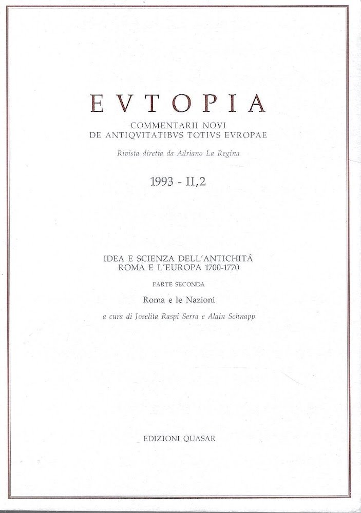 Idea e scienza dell'antichità. Roma e l'Europa 1700-1770. Parte seconda: … | Immagine principale