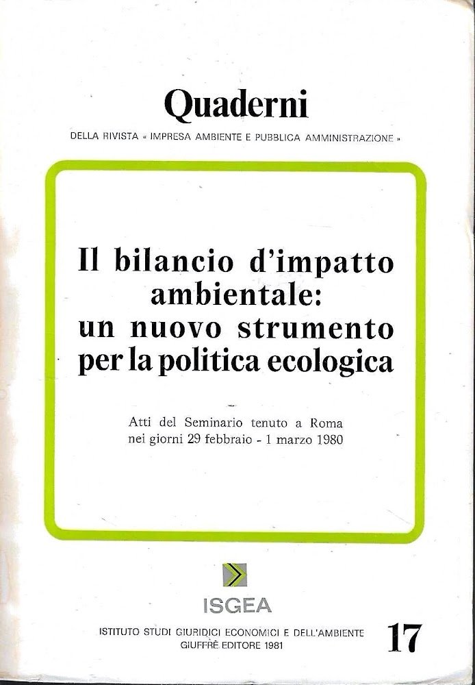 Il bilancio d'impatto ambientale: un nuovo strumento per la politica … | Immagine principale