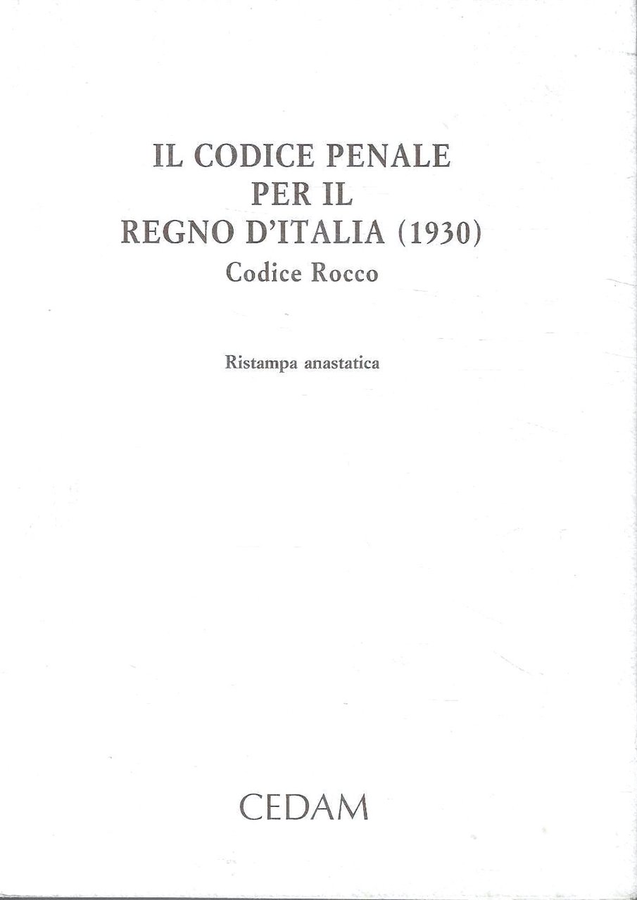 Il Codice Penale per il Regno d'Italia (1930) Codice Rocco … | Immagine principale