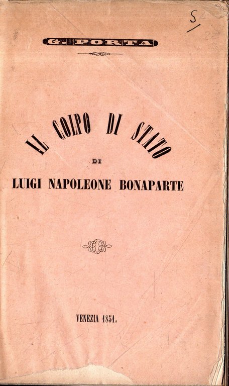 Il colpo di stato di Luigi Napoleone Bonaparte: del 2 …