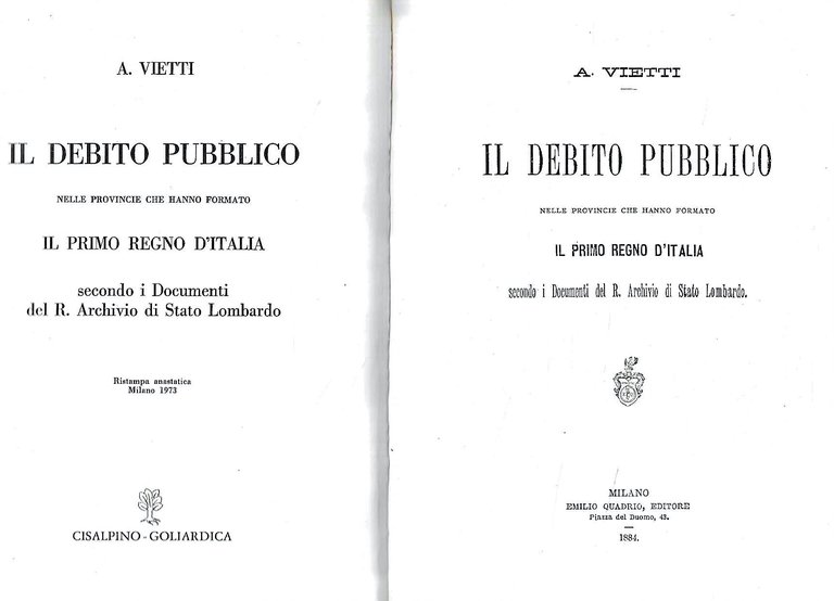 Il debito pubblico nelle provincie che hanno formato il primo … | Immagine Gallery 2