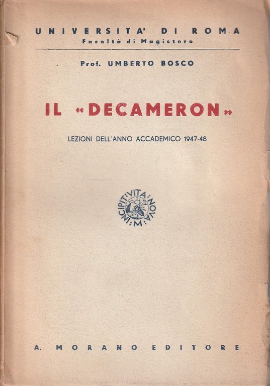 "Il Decameron" lezioni dell'Anno Accademico 1947-48