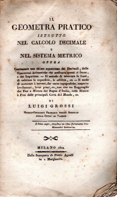 Il Geometra Pratico istrutto Nel Calcolo Decimale e Nel Sistema … | Immagine Gallery 2