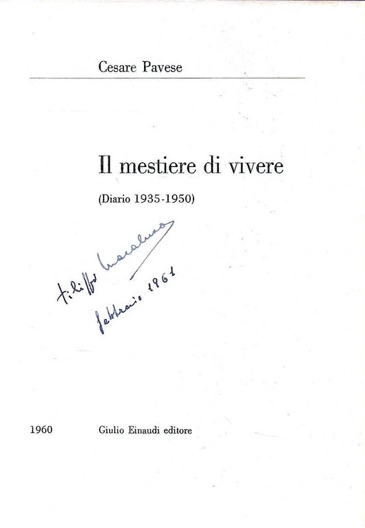 Il mestiere di vivere (Diario 1935 - 1950)