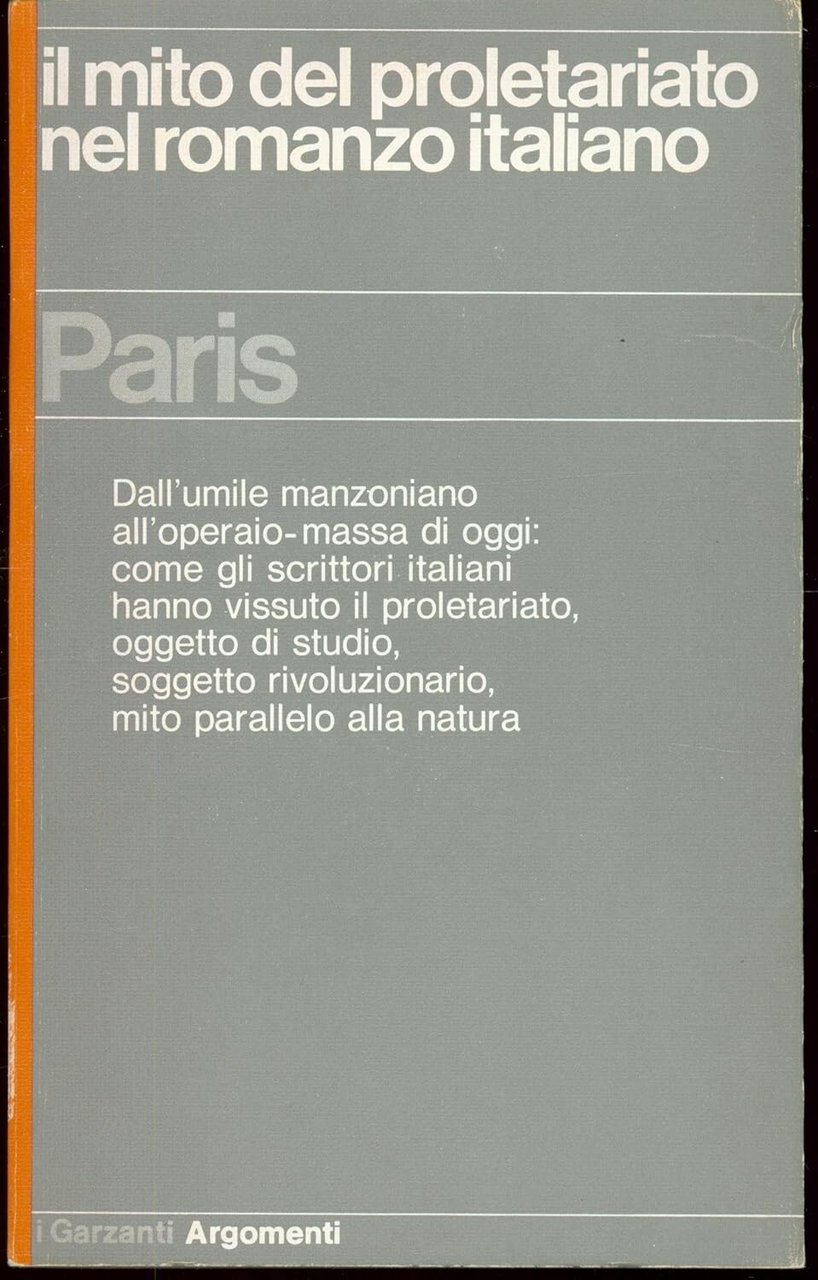 Il mito del proletariato nel romanzo italiano | Immagine principale