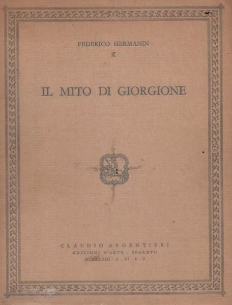 Il mito di Giorgione.