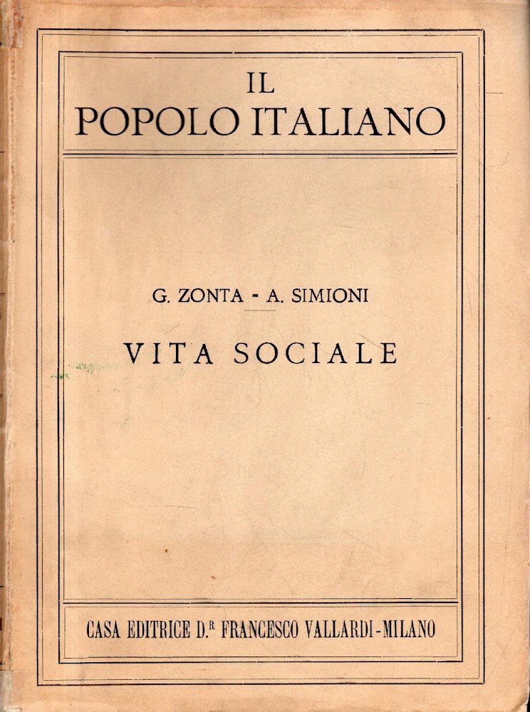 Il popolo italiano. Vita sociale