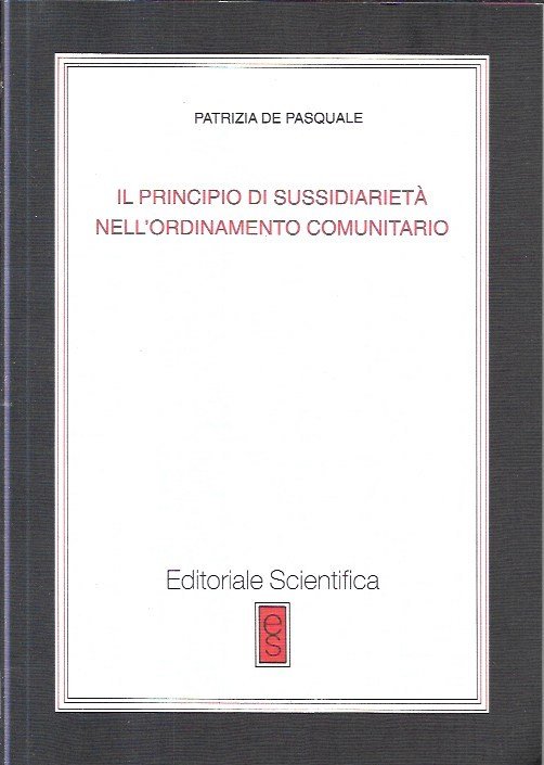 Il principio di sussidiarietà nell'ordinamento comunitario