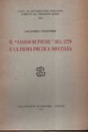 Il "saggio di poesie" del 1779 e la prima poetica …