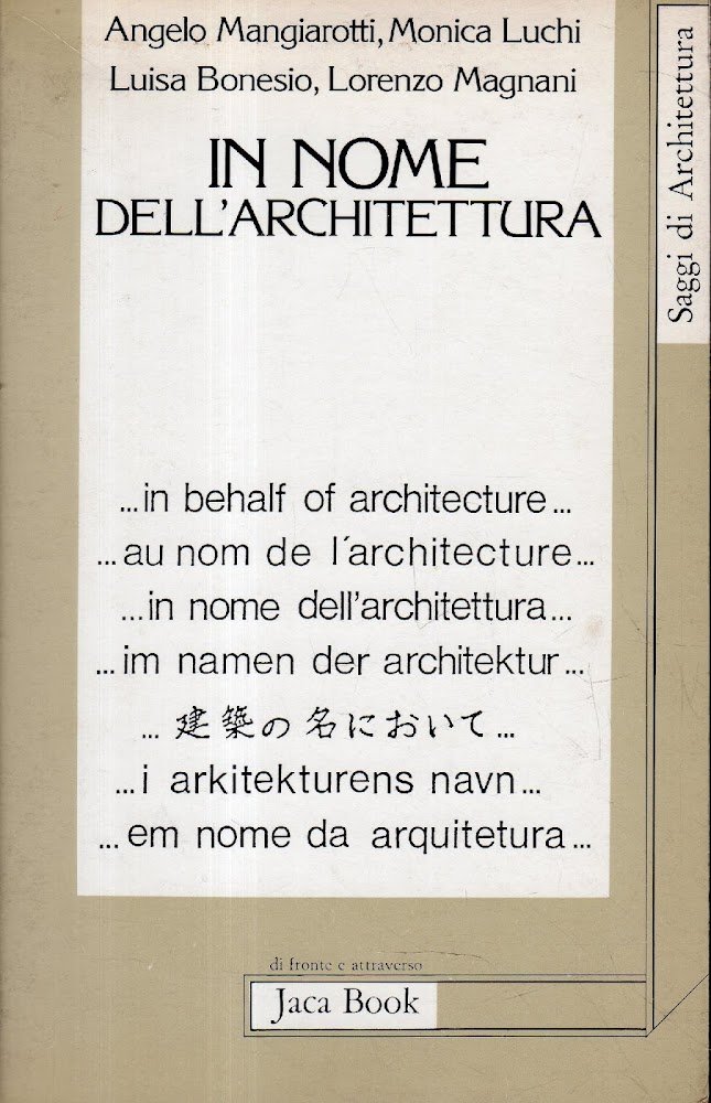 In nome dell'architettura