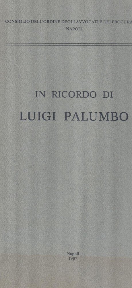 In ricordo di Luigi Palumbo