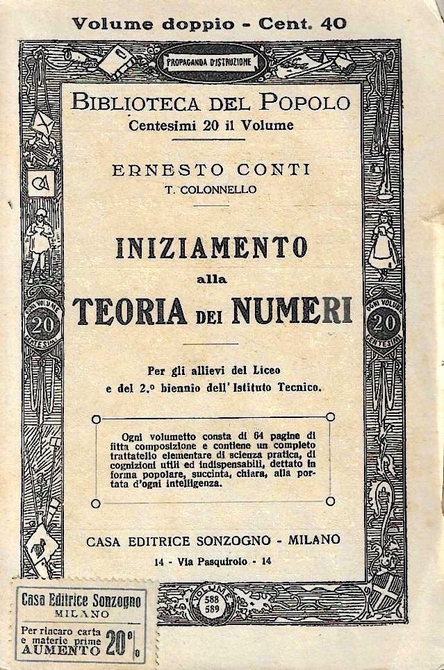 Iniziamento alla teoria dei numeri. Per gli allievi del Liceo … | Immagine principale