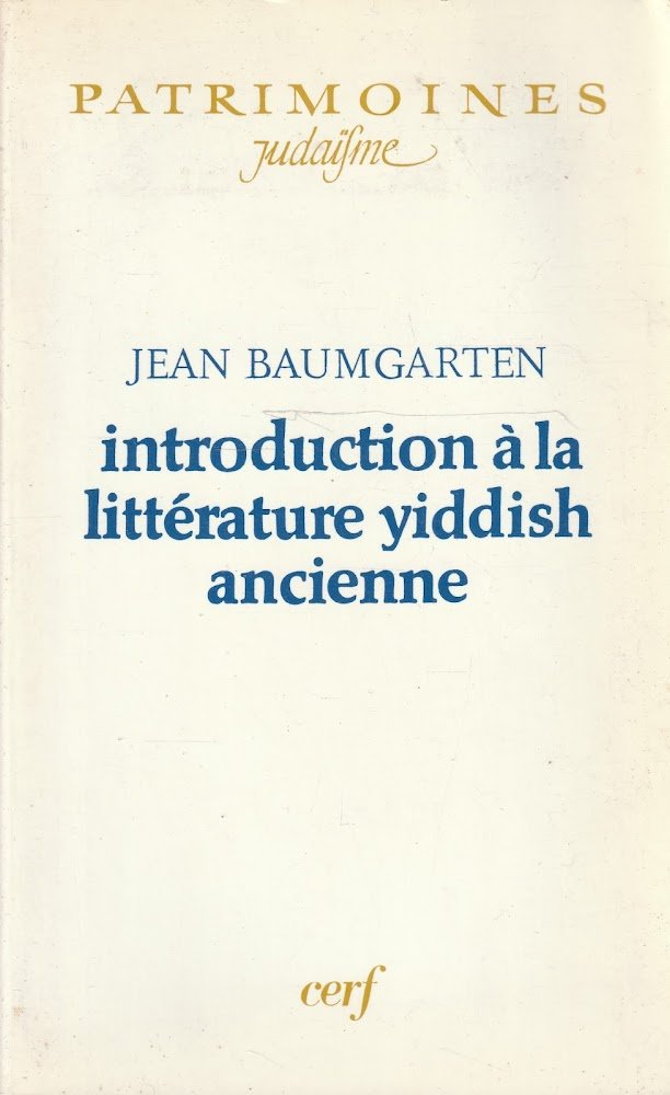 Introduction à la littérature yiddish ancienne