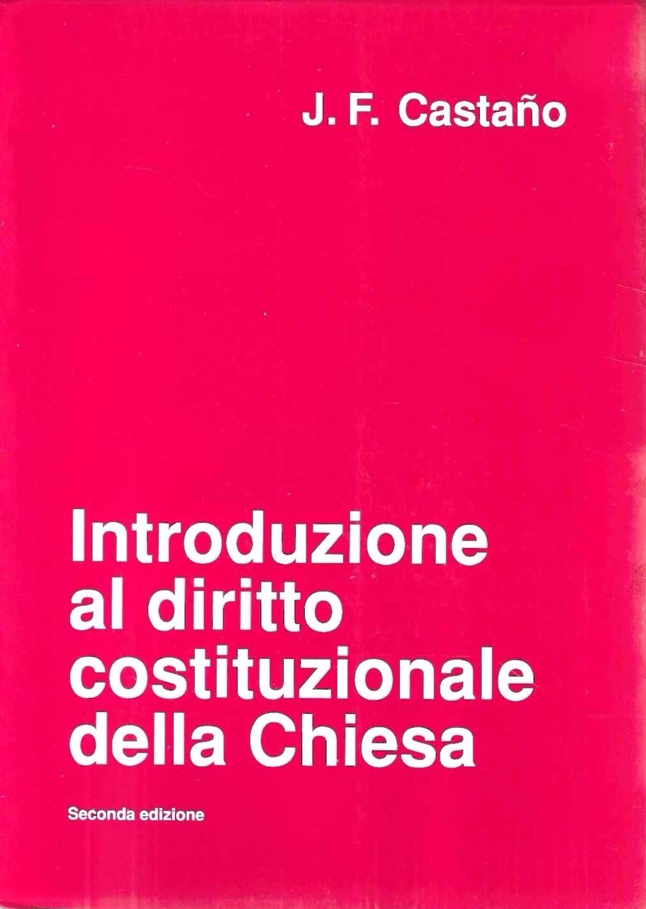 Introduzione al diritto costituzionale della Chiesa