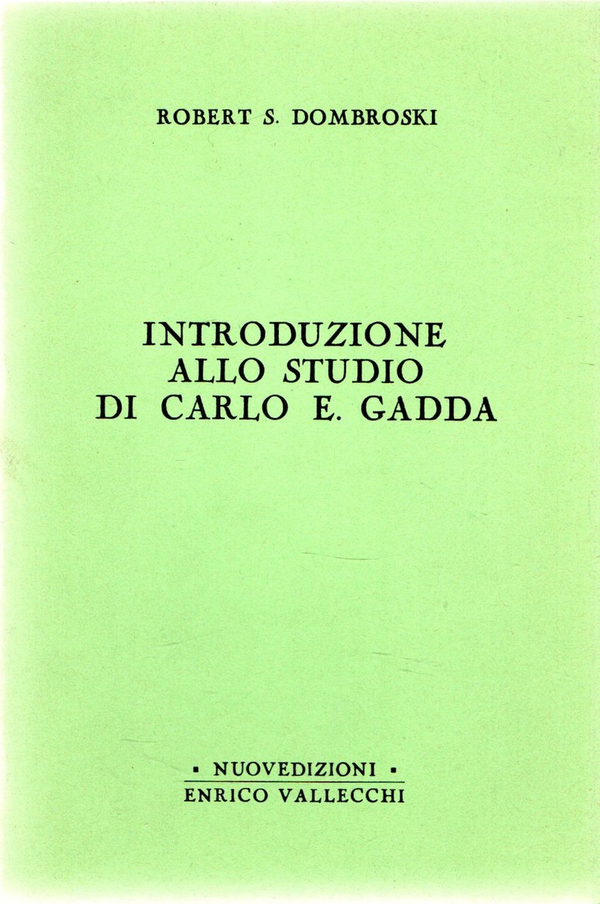 Introduzione alla studio di Carlo E. Gadda | Immagine principale