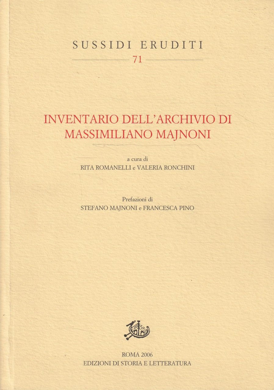 Inventario dell'archivio di Massimiliano Majnoni