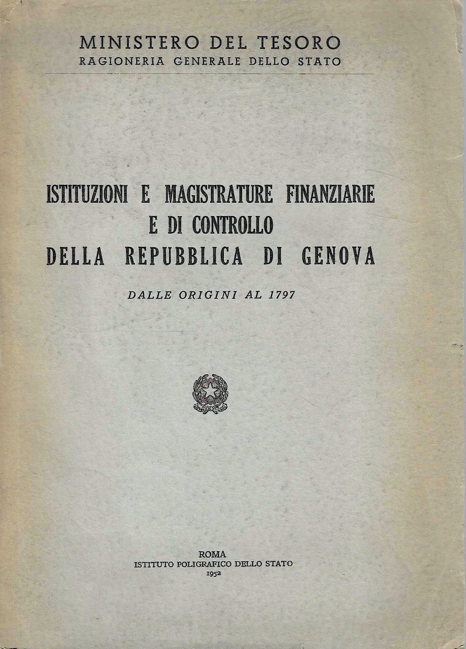 Istituzioni e magistrature finanziarie e di controllo della Repubblica di …