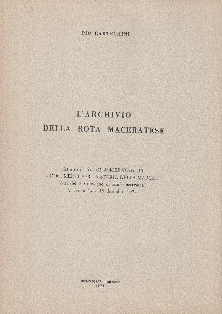 L'archivio della rota maceratese