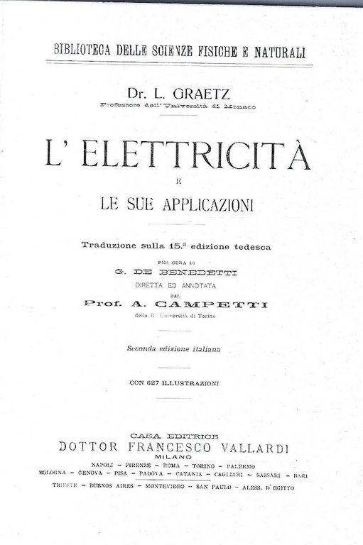 L'elettricità e le sue applicazioni