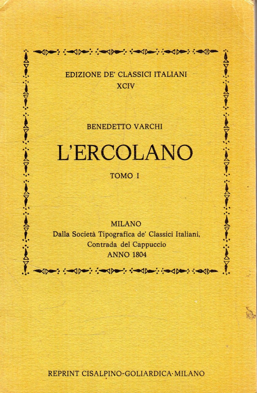 L'Ercolano (tomo primo)