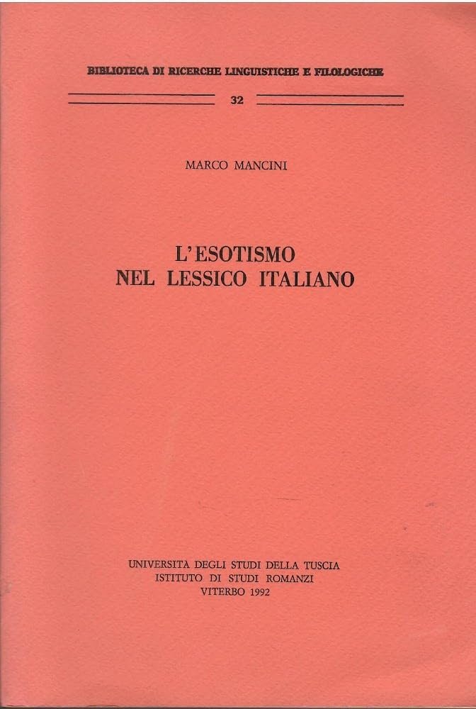 L' esotismo nel lessico italiano