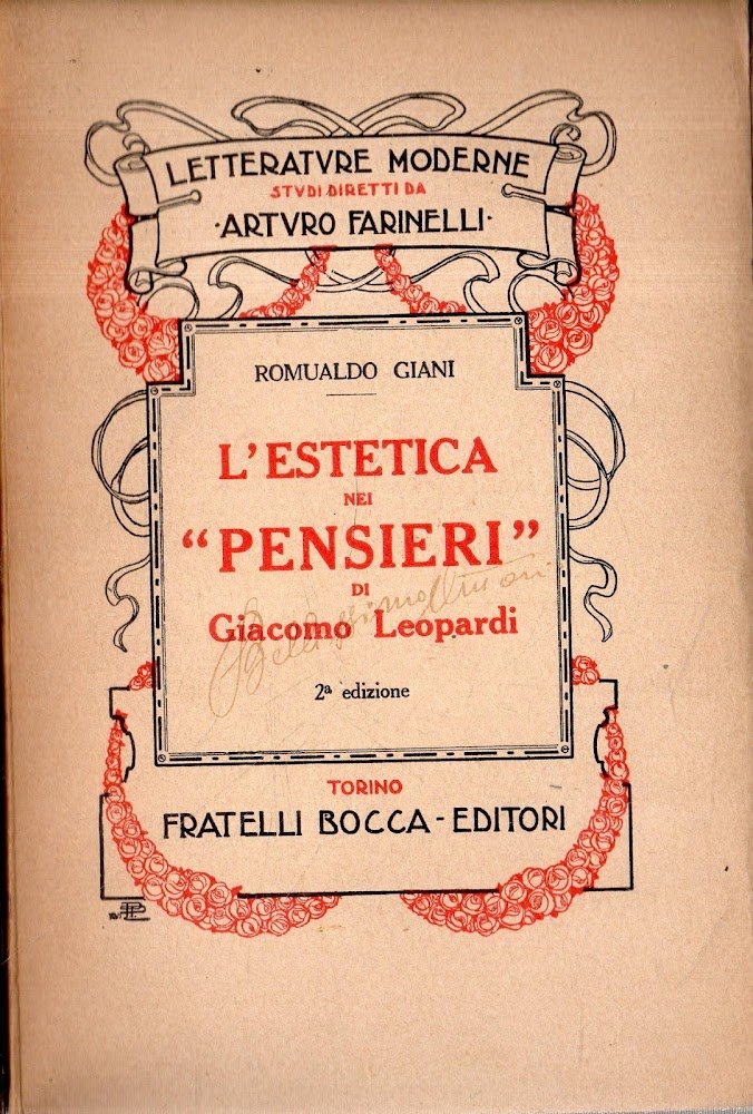 L'estetica nei "Pensieri" di Giacomo Leopardi