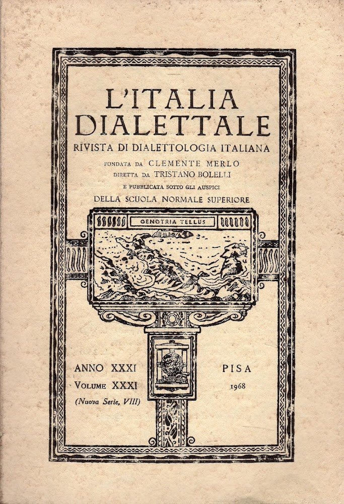 L'Italia dialettale: Rivista di dialettologia italiana