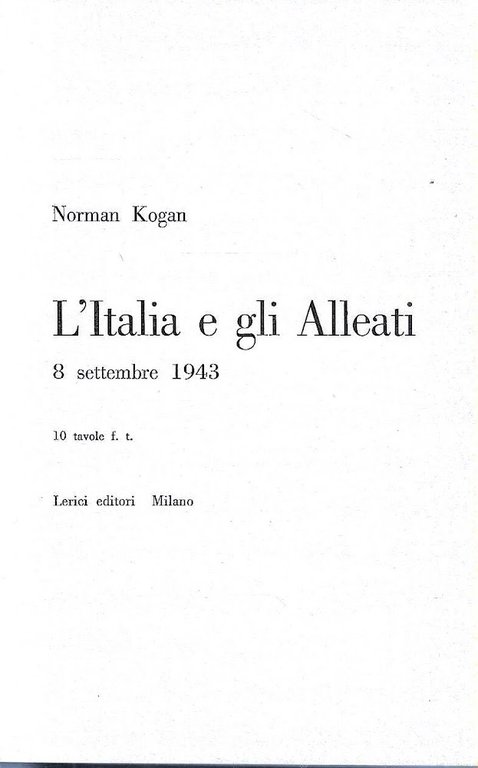 L'Italia e gli Alleati , 8 settembre 1943