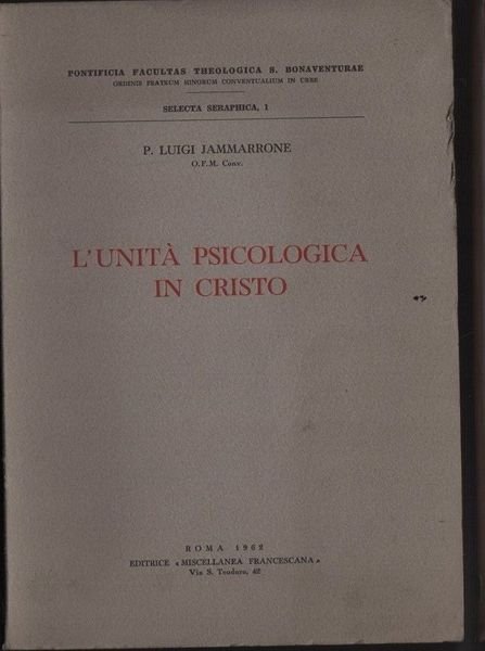 L'unità psicologica in Cristo.