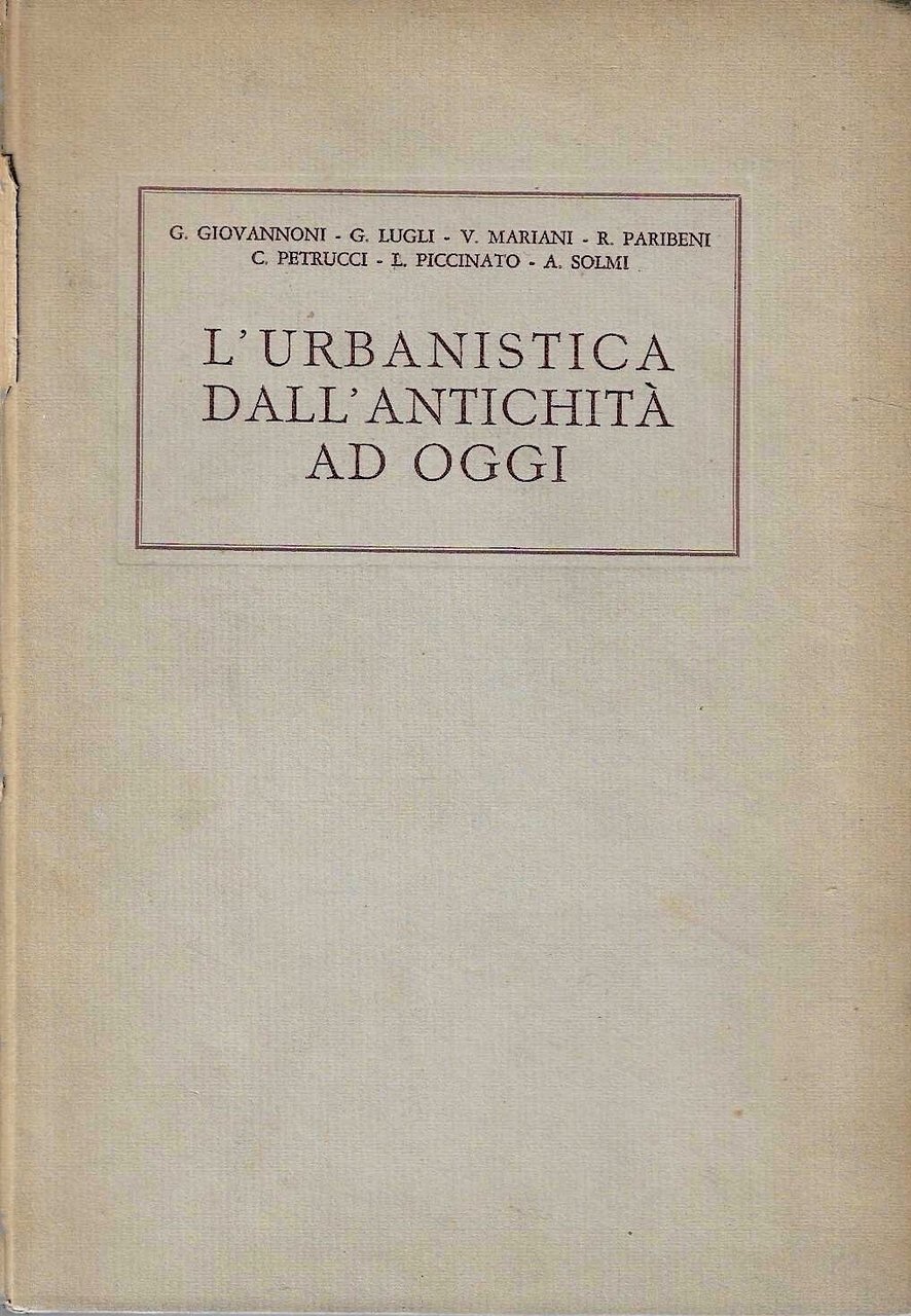 L'urbanistica dall'antichità ad oggi