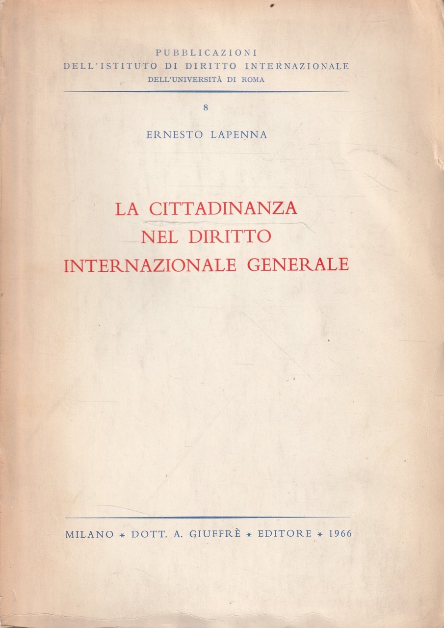 La cittadinanza nel diritto internazionale generale