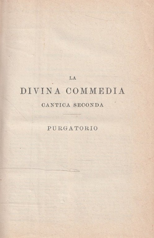 La divina commedia. Purgatorio