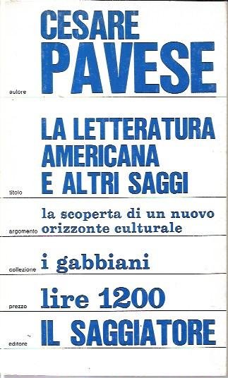 La letteratura americana e altri saggi
