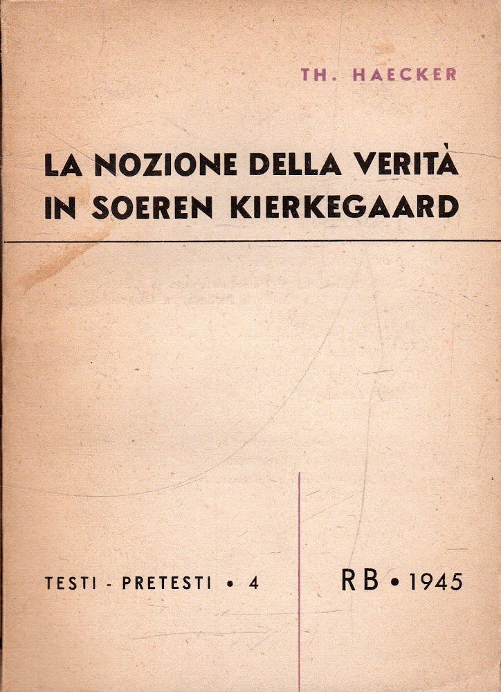 La nozione della verità in Soeren Kirkegaard