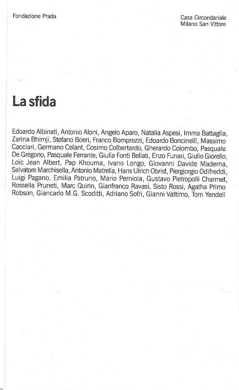 La sfida. Atti del Convegno - Milano , 10/11 ottobre …