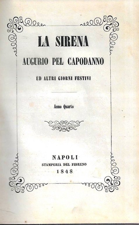 La Sirena. Augurio pel Capodanno ed altri giorni festivi. Anno … | Immagine Gallery 2