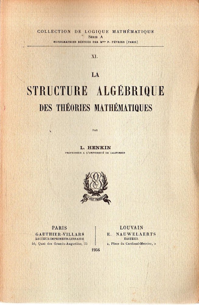 La Structure Algébrique del Théories Mathématiques
