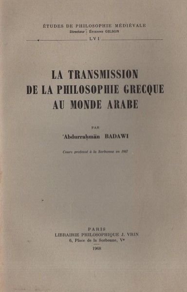 La transmission de la philosophie grecque au monde arabe. | Immagine principale
