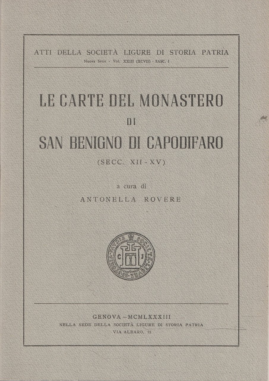 Le carte del monastero di San Benigno di Capodifaro (secc. …