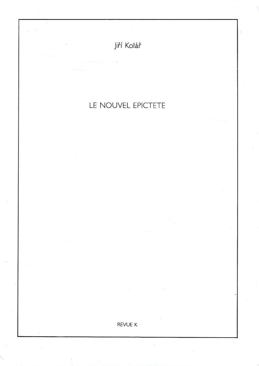 Le Nouvel Epictete (Revue K - Numero special, Julliet 1982) | Immagine principale