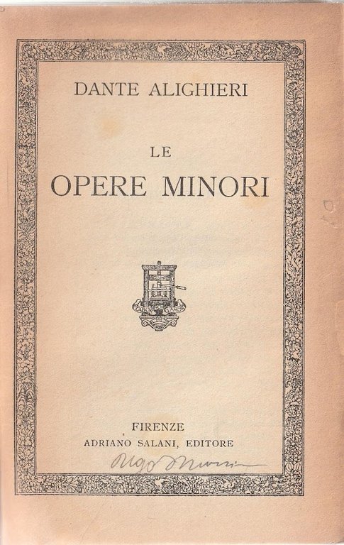 Le Opere Minori