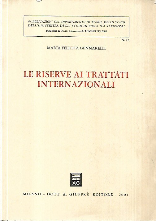 Le riserve ai trattati internazionali