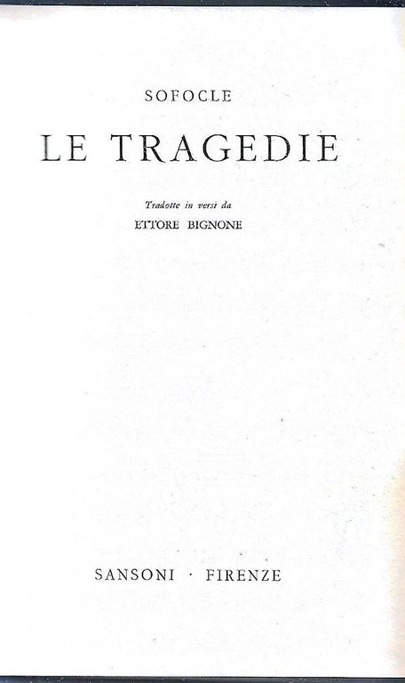 Le tragedie